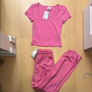Pink Top and Joggers Set from H&M